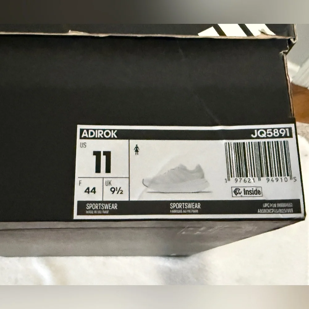 adidas Adirok Lace Up Womens Size 11 White/ Cream Sneakers Platform Shoes NIB - Picture 7 of 7